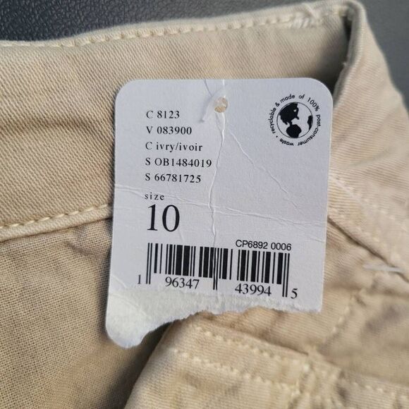 Free People Abby Chino Pants Size 10 Baggy Pleated Straight Leg High Rise - Picture 5 of 8